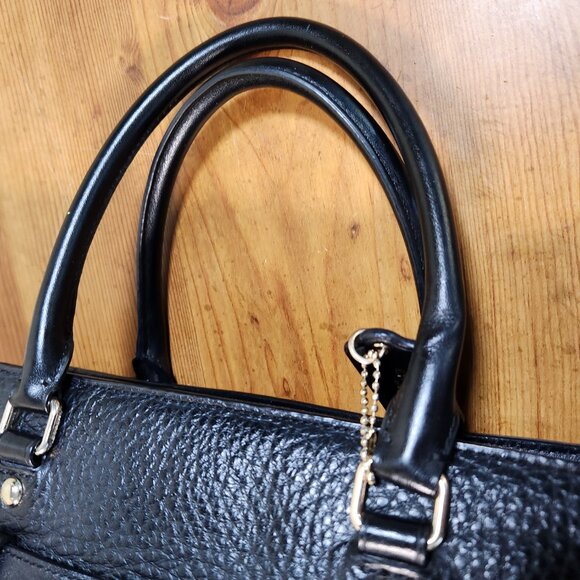 Euc Coach Blake Carryall Black Leather Shoulder Bag Purse - Picture 12 of 15